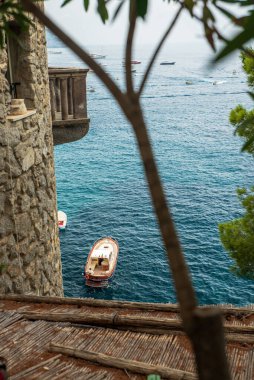 Positano 'daki İtalyan sahili manzarası