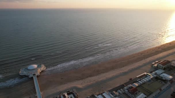 Widok Wybrzeże Włoch Mieście Senigallia — Wideo stockowe