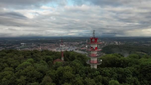 Vista Aérea Del Panorama Belfort — Vídeos de Stock