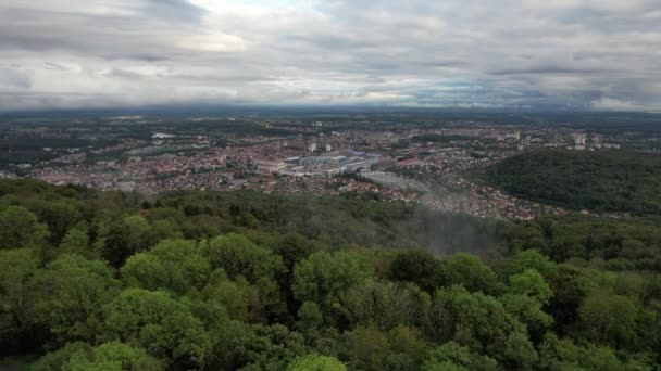 Belfort Panorama Nın Hava Görüntüsü — Stok video