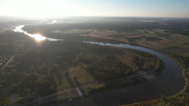 Vista Aérea Del Río Bug Polonia — Vídeo de stock