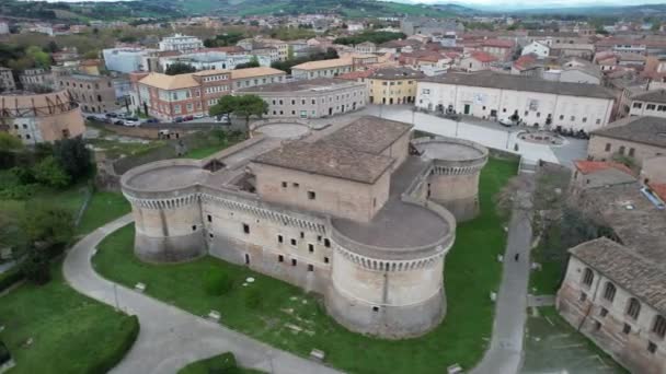 Utsikt Över Den Italienska Staden Senigallia — Stockvideo