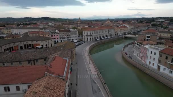 Вид Італійське Місто Сенігаллія — стокове відео