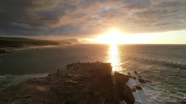 La Pared 'deki Fuerteventura kıyılarının havadan görüntüsü