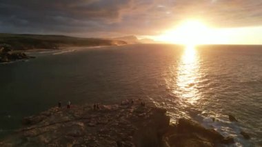 La Pared 'deki Fuerteventura kıyılarının havadan görüntüsü