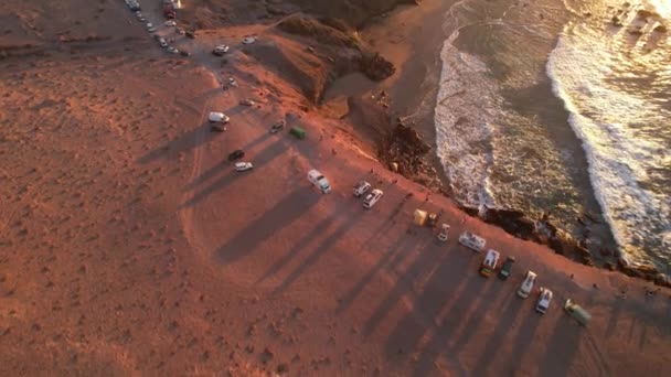 Légi Kilátás Fuerteventura Partján Pared — Stock videók