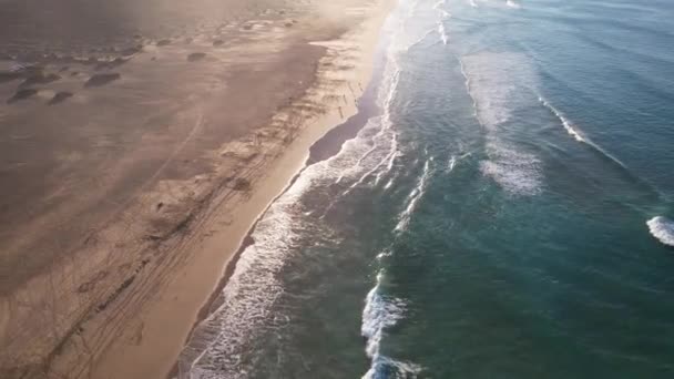 Letecký Pohled Pláž Cofete Fuerteventuře — Stock video