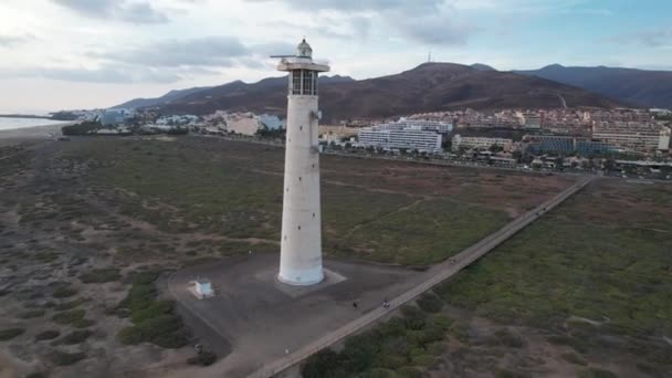 Luchtfoto Van Fuerteventura Kust Morro Jable — Stockvideo