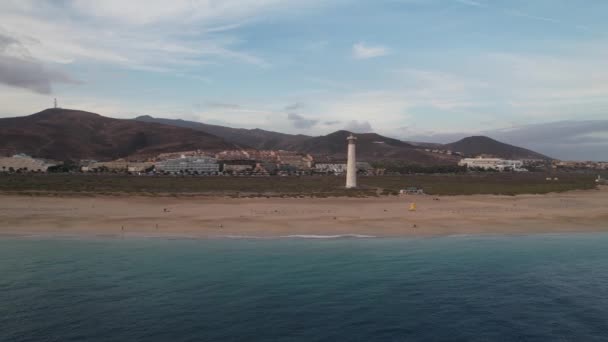 Letecký Pohled Pobřeží Fuerteventury Morro Jable — Stock video