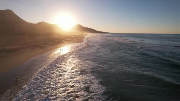 Vista Aérea Playa Cofete Fuerteventura — Vídeo de stock