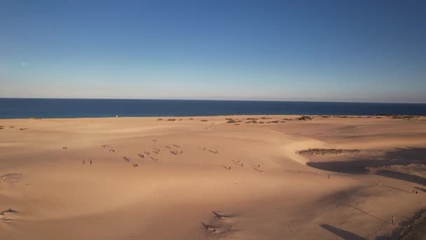 Vista Aérea Dunas Fuerteventura — Vídeo de stock