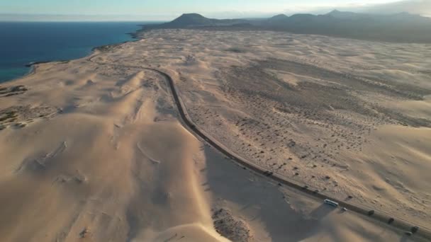Vista Aérea Dunas Fuerteventura — Vídeo de Stock
