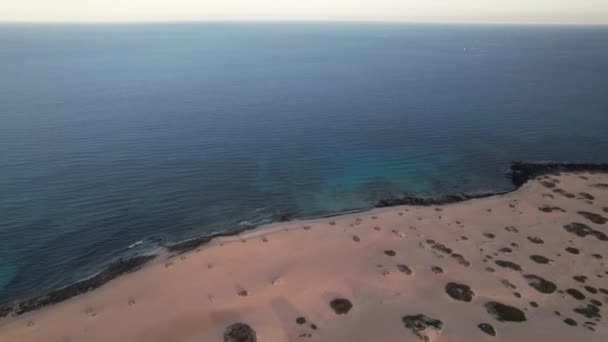 Dünen Auf Fuerteventura Aus Der Luft — Stockvideo