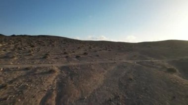 La Pared 'deki Fuerteventura kıyılarının havadan görüntüsü