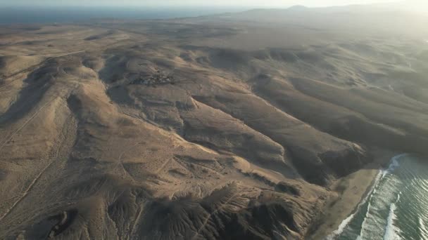 Pared的Fuerteventura海岸的空中景观 — 图库视频影像