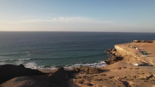 Pared Deki Fuerteventura Kıyılarının Havadan Görüntüsü — Stok video