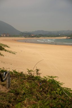 Kuzey İspanya 'da Noja' daki plaj manzarası