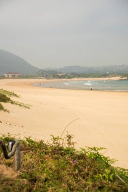 Kuzey İspanya 'da Noja' daki plaj manzarası