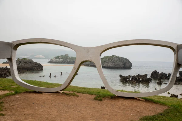 Kuzey İspanya 'da Noja' daki plaj manzarası