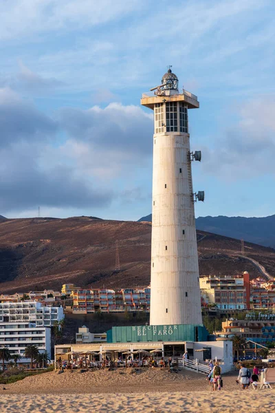 Fuerteventura 'daki Morro Jable' daki deniz feneri manzarası