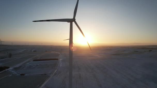 Luftaufnahme Eines Windparks Ostpolen — Stockvideo