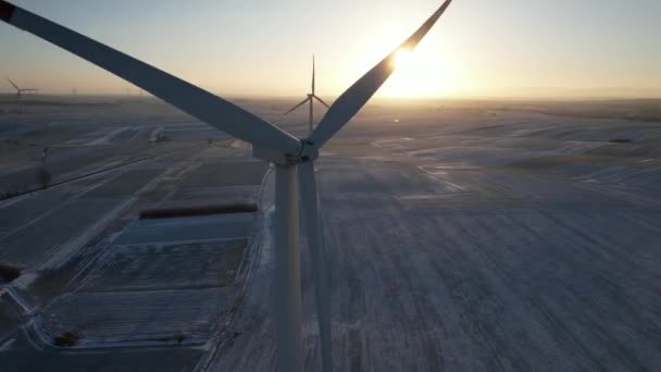 ポーランド東部の風力発電所 — ストック動画