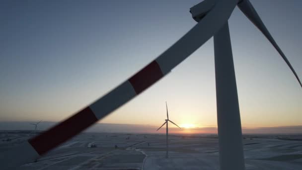 ポーランド東部の風力発電所 — ストック動画