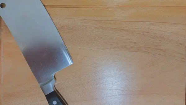 Kesme tahtasındaki satır üst görünümü