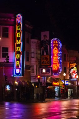 Gece Broadway Caddesi, San Francisco, California, ABD