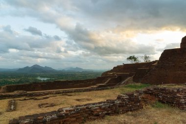Bir görünümü Sigiriya Rock, Sri Lanka