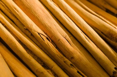 Kuru rulo tarçın gibi birkaç closeup