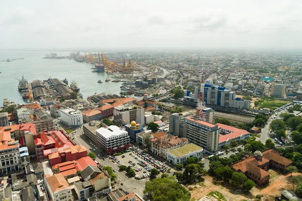 Havadan görünümü bağlantı noktası Colombo, Sri Lanka