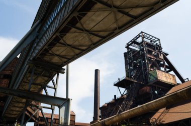 Terk edilmiş binalarda Dolni Vitkovice Sanayi Bölgesi, Ostrava, Çek Cumhuriyeti