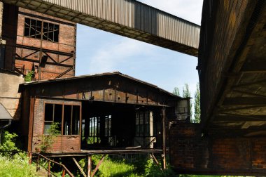 Terk edilmiş binalarda Dolni Vitkovice Sanayi Bölgesi, Ostrava, Çek Cumhuriyeti