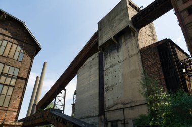 Terk edilmiş binalarda Dolni Vitkovice Sanayi Bölgesi, Ostrava, Çek Cumhuriyeti