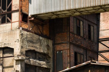 Terk edilmiş binalarda Dolni Vitkovice Sanayi Bölgesi, Ostrava, Çek Cumhuriyeti