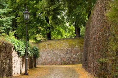 Dar sokak Meissen, Almanya tarihi Arnavut kaldırımı taş koydu