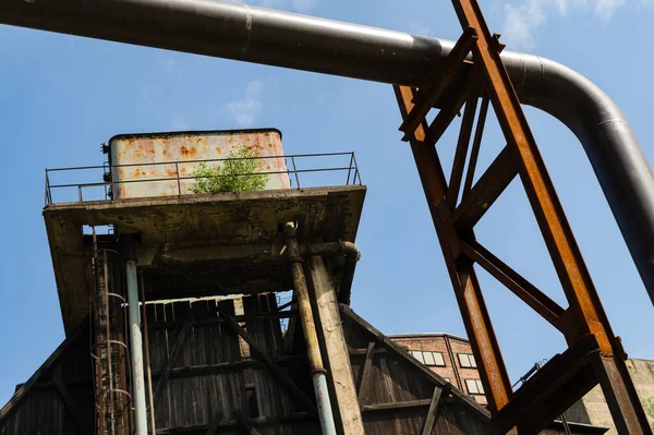 Terk edilmiş binalarda Dolni Vitkovice Sanayi Bölgesi, Ostrava, Çek Cumhuriyeti