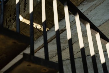 Büyük Strahov Stadyumu 'nun güçlendirilmiş beton yapısına yakın çekim..