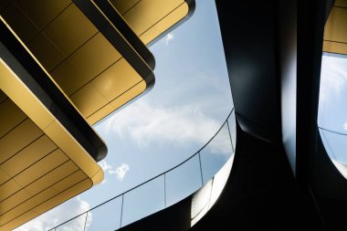 Zaha Hadid Mimarlar, Prag, Çek Cumhuriyeti 'nin Masarycka binasının soyut benzeri yakın çekimi.