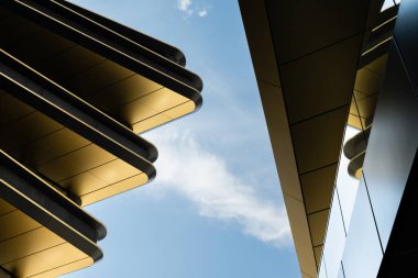 Zaha Hadid Mimarlar, Prag, Çek Cumhuriyeti 'nin Masarycka binasının soyut benzeri yakın çekimi.