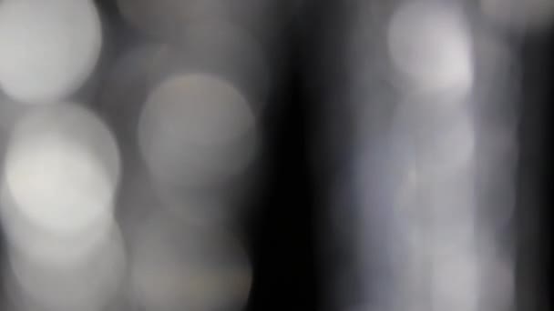Αφηρημένες Περιστρεφόμενες Γυάλινες Φωτεινές Αντανακλάσεις Μαύρο Φόντο — Αρχείο Βίντεο