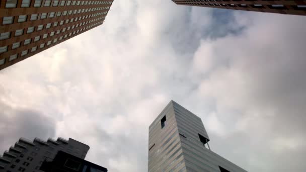 Geschäftsviertel Mit Modernen Bürogebäuden Amsterdam Zuidas Amsterdam Niederlande — Stockvideo