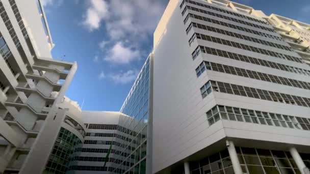 Hágai Városháza Modern Fehér Építészete Hollandia — Stock videók