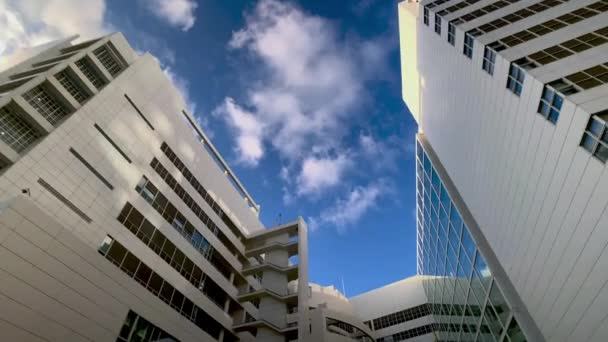 Modern White Architecture City Hall Hague Netherlands — Stockvideo