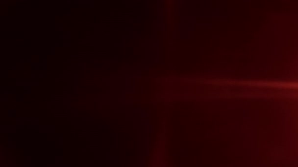 Czerwone Światło Rozbłysk Soczewki Czarnym Tle — Wideo stockowe