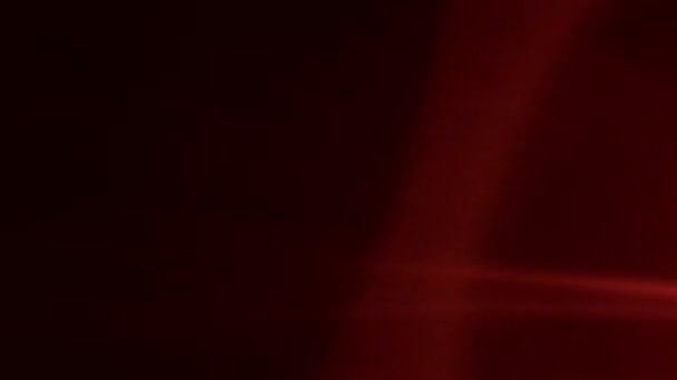 Rood Licht Lek Lens Flare Zwarte Achtergrond — Stockvideo