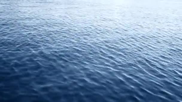 Blått Vattenytan Med Små Vågor Bakgrund — Stockvideo