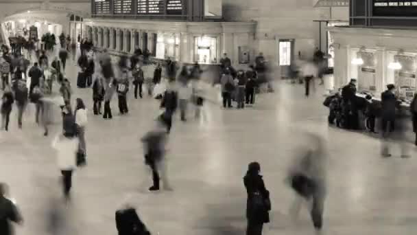 ミッドタウン マンハッタン ニューヨーク タイムラウンドのグランドセントラルターミナル駅 — ストック動画