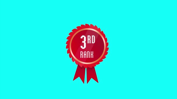 Red Badge Ranking Van Tot Een Achtergrond — Stockvideo